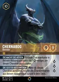 Chernabog - Übeltäter 205/204 – Die Tintenlande, Lorcana-Karte Deutsch