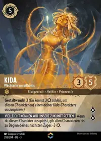 Kida - Wächterin von Atlantis 206/204 – Die Tintenlande, Lorcana-Karte Deutsch