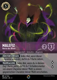 Malefiz - Herrin des Bösen 209/204 – Die Tintenlande, Lorcana-Karte Deutsch