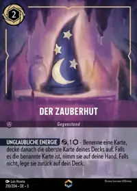 Der Zauberhut 210/204 – Die Tintenlande, Lorcana-Karte Deutsch