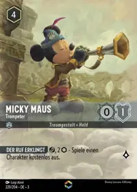 Micky Maus - Trompeter 220/204 – Die Tintenlande, Lorcana-Karte Deutsch