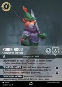 Robin Hood - Champion von Sherwood 221/204 – Die Tintenlande, Lorcana-Karte Deutsch
