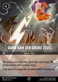 Dann kam der große Zeus 222/204 – Die Tintenlande, Lorcana-Karte Deutsch