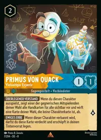Primus von Quack - Vielseitiger Experte 007 – Domäne von Dschafar, Lorcana-Karte Deutsch