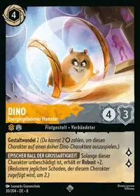Dino - Energiegeladener Hamster 030 – Domäne von Dschafar, Lorcana-Karte Deutsch