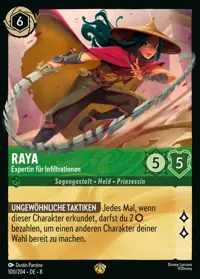 Raya - Expertin für Infiltrationen 100 – Domäne von Dschafar, Lorcana-Karte Deutsch