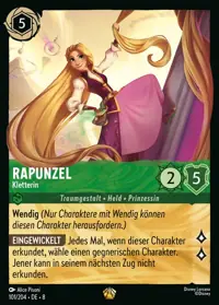 Rapunzel - Kletterin 101 – Domäne von Dschafar, Lorcana-Karte Deutsch