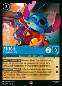 Stitch - Experiment 626 166 – Domäne von Dschafar, Lorcana-Karte Deutsch