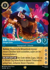 Rattenzahn - Gieriges Genie 167 – Domäne von Dschafar, Lorcana-Karte Deutsch