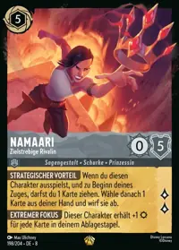Namaari - Zielstrebige Rivalin 198 – Domäne von Dschafar, Lorcana-Karte Deutsch