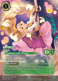 Rapunzel - Kletterin 214/204 – Domäne von Dschafar, Lorcana-Karte Deutsch