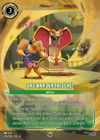 Das war der Falsche! 216/204 – Domäne von Dschafar, Lorcana-Karte Deutsch