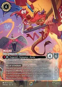Mushu - Dein schlimmster Albtraum 218/204 – Domäne von Dschafar, Lorcana-Karte Deutsch