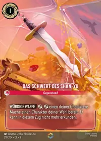 Das Schwert des Shan-Yu 219/204 – Domäne von Dschafar, Lorcana-Karte Deutsch