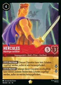 Hercules - Mächtiger Anführer 118 – Geflüster aus der Tiefe, Lorcana-Karte Deutsch