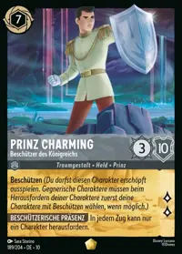 Prinz Charming - Beschützer des Königreichs 189 – Geflüster aus der Tiefe, Lorcana-Karte Deutsch