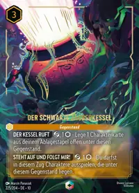 Der schwarze Zauberkessel 225/204 – Geflüster aus der Tiefe, Lorcana-Karte Deutsch