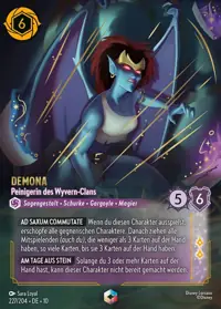 Demona - Peinigerin des Wyvern-Clans 227/204 – Geflüster aus der Tiefe, Lorcana-Karte Deutsch