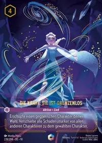 Die Kraft, sie ist grenzenlos 228/204 – Geflüster aus der Tiefe, Lorcana-Karte Deutsch
