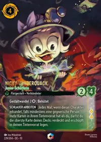 Nicky Vanderquack - Junior-Schürferin 229/204 – Geflüster aus der Tiefe, Lorcana-Karte Deutsch