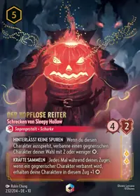 Der kopflose Reiter - Schrecken von Sleepy Hollow 232/204 – Geflüster aus der Tiefe, Lorcana-Karte Deutsch
