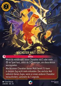 Nächster Halt, Olymp 234/204 – Geflüster aus der Tiefe, Lorcana-Karte Deutsch