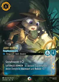 Judy Hopps - Hauptkommissarin 235/204 – Geflüster aus der Tiefe, Lorcana-Karte Deutsch
