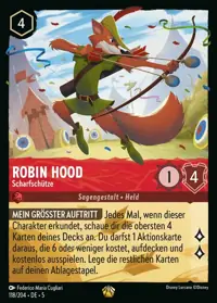 Robin Hood - Scharfschütze 118 – Himmelsleuchten, Lorcana-Karte Deutsch