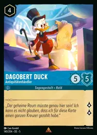 Dagobert Duck - Antiquitätenhändler 140 – Himmelsleuchten, Lorcana-Karte Deutsch