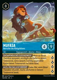Mufasa - Herrscher des Königsfelsens 150 – Himmelsleuchten, Lorcana-Karte Deutsch