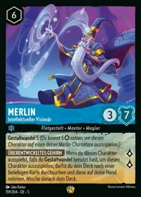 Merlin - Intellektueller Visionär 159 – Himmelsleuchten, Lorcana-Karte Deutsch