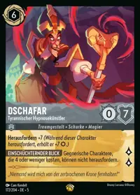 Dschafar - Tyrannischer Hypnosekünstler 172 – Himmelsleuchten, Lorcana-Karte Deutsch