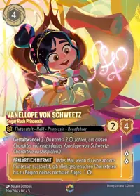 Vanellope von Schweetz - Sugar Rush Prinzessin 206/204 – Himmelsleuchten, Lorcana-Karte Deutsch