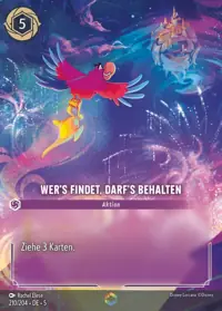 Wer's findet, darf's behalten 210/204 – Himmelsleuchten, Lorcana-Karte Deutsch