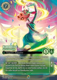 Klarabella - Mit leichten Hufen 211/204 – Himmelsleuchten, Lorcana-Karte Deutsch