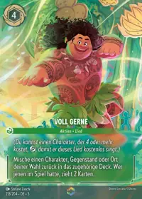 Voll gerne 213/204 – Himmelsleuchten, Lorcana-Karte Deutsch