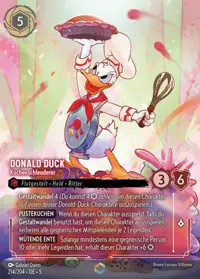 Donald Duck - Kuchenschleuderer 214/204 – Himmelsleuchten, Lorcana-Karte Deutsch