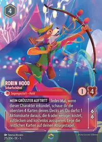 Robin Hood - Scharfschütze 215/204 – Himmelsleuchten, Lorcana-Karte Deutsch
