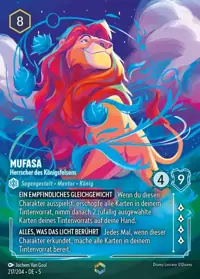 Mufasa - Herrscher des Königsfelsens 217/204 – Himmelsleuchten, Lorcana-Karte Deutsch