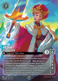 Arthur - Siegreicher König 221/204 – Himmelsleuchten, Lorcana-Karte Deutsch