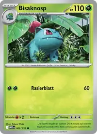 Bisaknosp 002/132 – Mega-Entwicklung (MEG), Pokémon-Karte Deutsch