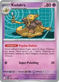 Kadabra 055/132 – Mega-Entwicklung (MEG), Pokémon-Karte Deutsch