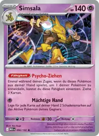 Simsala 056/132 – Mega-Entwicklung (MEG), Pokémon-Karte Deutsch
