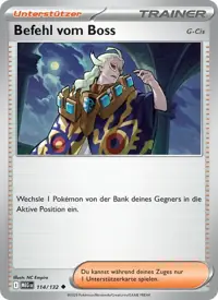 Befehl vom Boss 114/132 – Mega-Entwicklung (MEG), Pokémon-Karte Deutsch