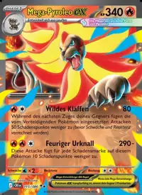 Mega-Pyroleo-ex 015/086 – Wachsendes Chaos (CRI), Pokémon-Karte Deutsch