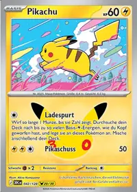 Pikachu 042/128 – 30 Jahre (30C), Pokémon-Karte Deutsch