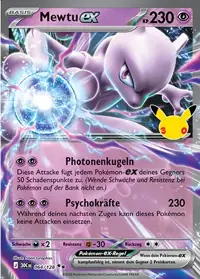Mewtu-ex 064/128 – 30 Jahre (30C), Pokémon-Karte Deutsch