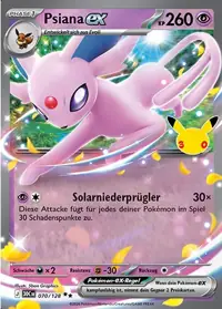 Psiana-ex 070/128 – 30 Jahre (30C), Pokémon-Karte Deutsch