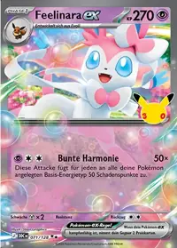 Feelinara-ex 071/128 – 30 Jahre (30C), Pokémon-Karte Deutsch