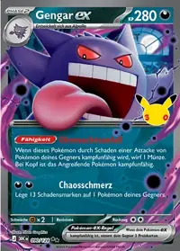 Gengar-ex 090/128 – 30 Jahre (30C), Pokémon-Karte Deutsch